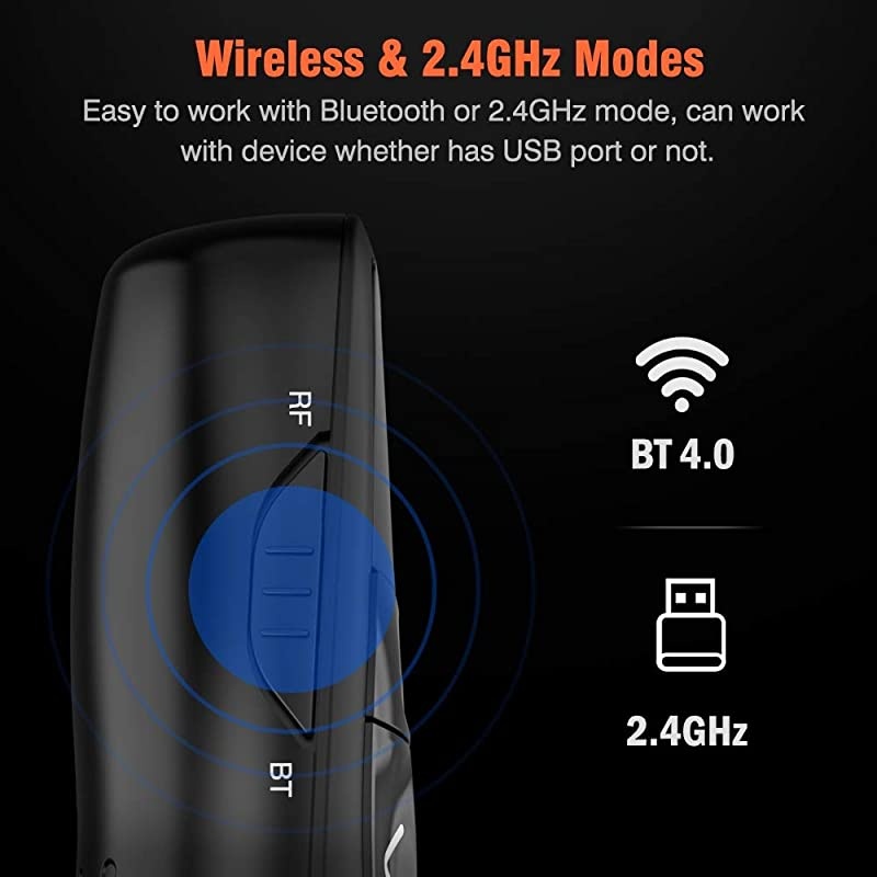 Wireless Presenter Remote  RF 24GHz USB Presentation Remote Control PowerPoint Presentation Clicker for KeynotePPTMacPC