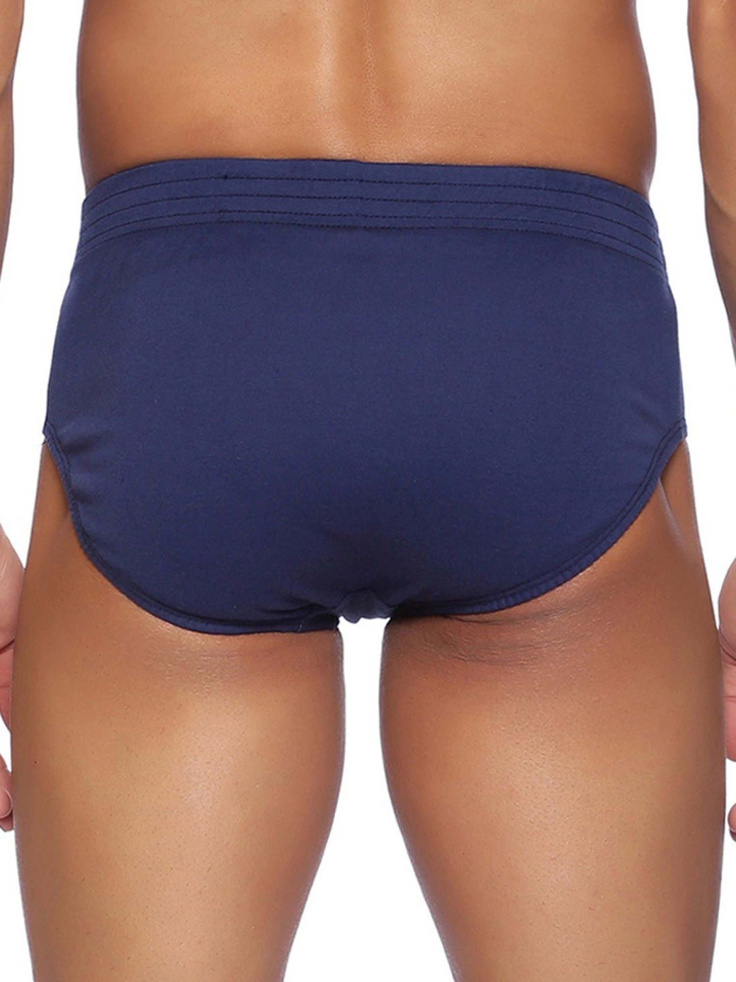 Omtex Men's Sports Cricket Special Cotton Brief (Navy) Size - L