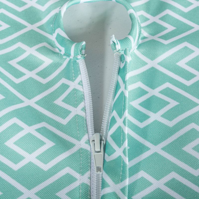 60"x84" Diamond Outdoor Tablecloth Aqua - Design Imports