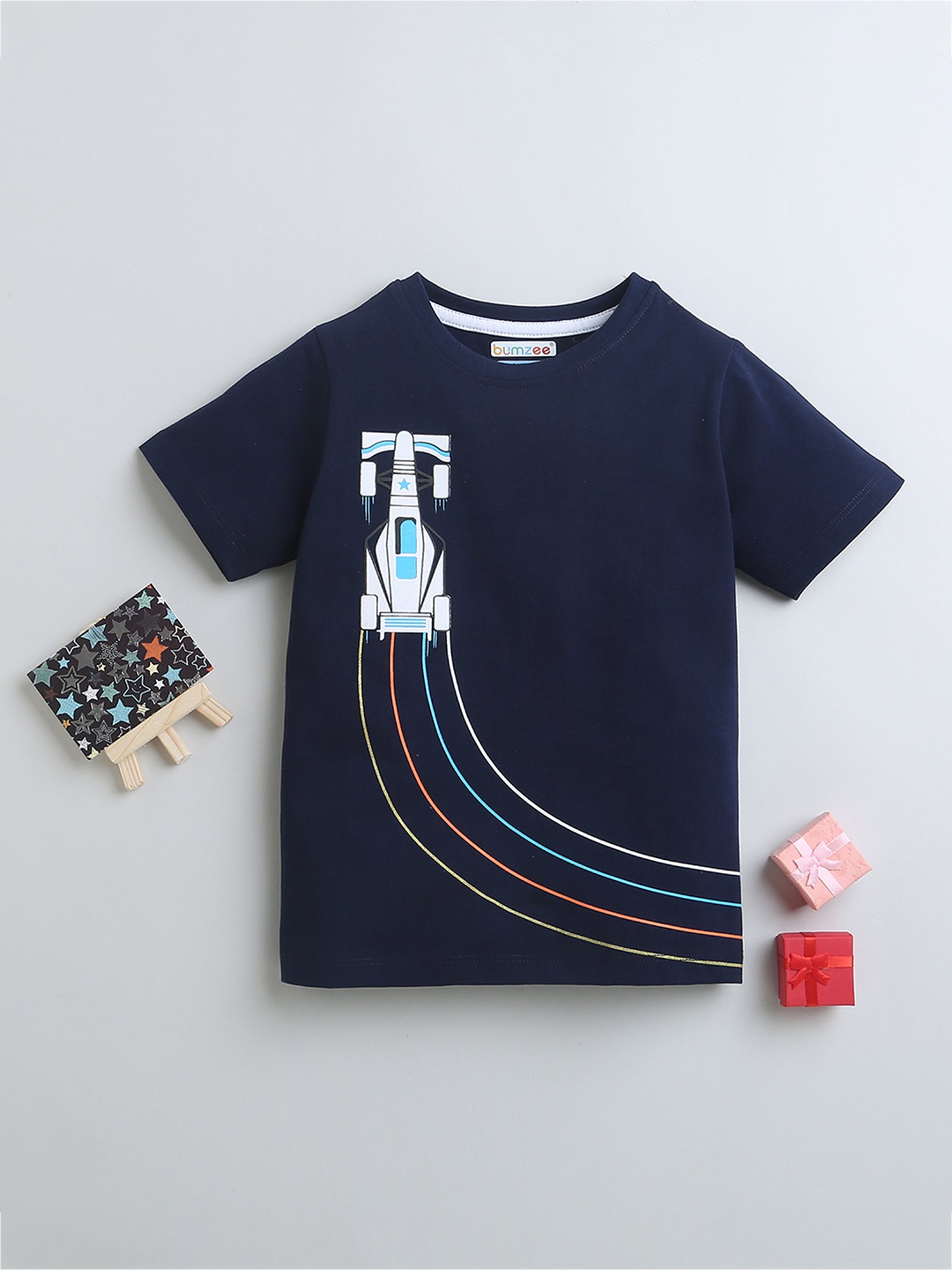 Bumzee Kids Navy Graphic Print T-Shirt