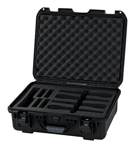 gator cases titan series water proof injection molded case fits up to 4 wireless microphones gm04wmicwp