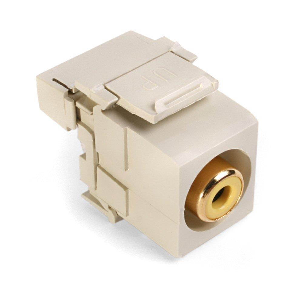 40735-RYI LEVITON TELCOM QCKPRT SNAP-IN RCA-110 MOD YLW