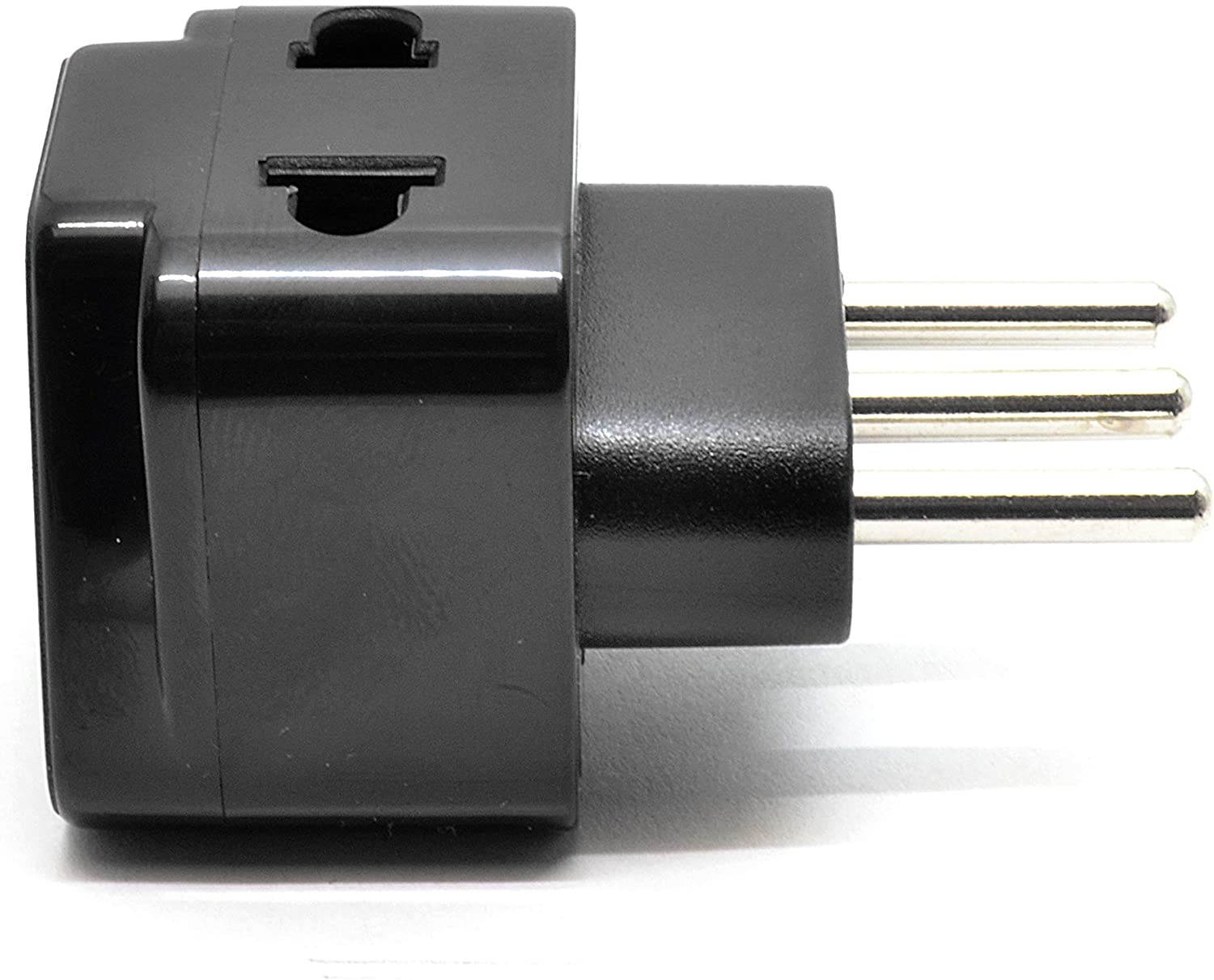 OREI 2 in 1 USA to Italy Adapter Plug (Type L) - 2 Pack, Black