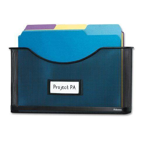 Fellowes Fel-7702701 Mesh Partition File Pocket - 375 X Sheet - Black