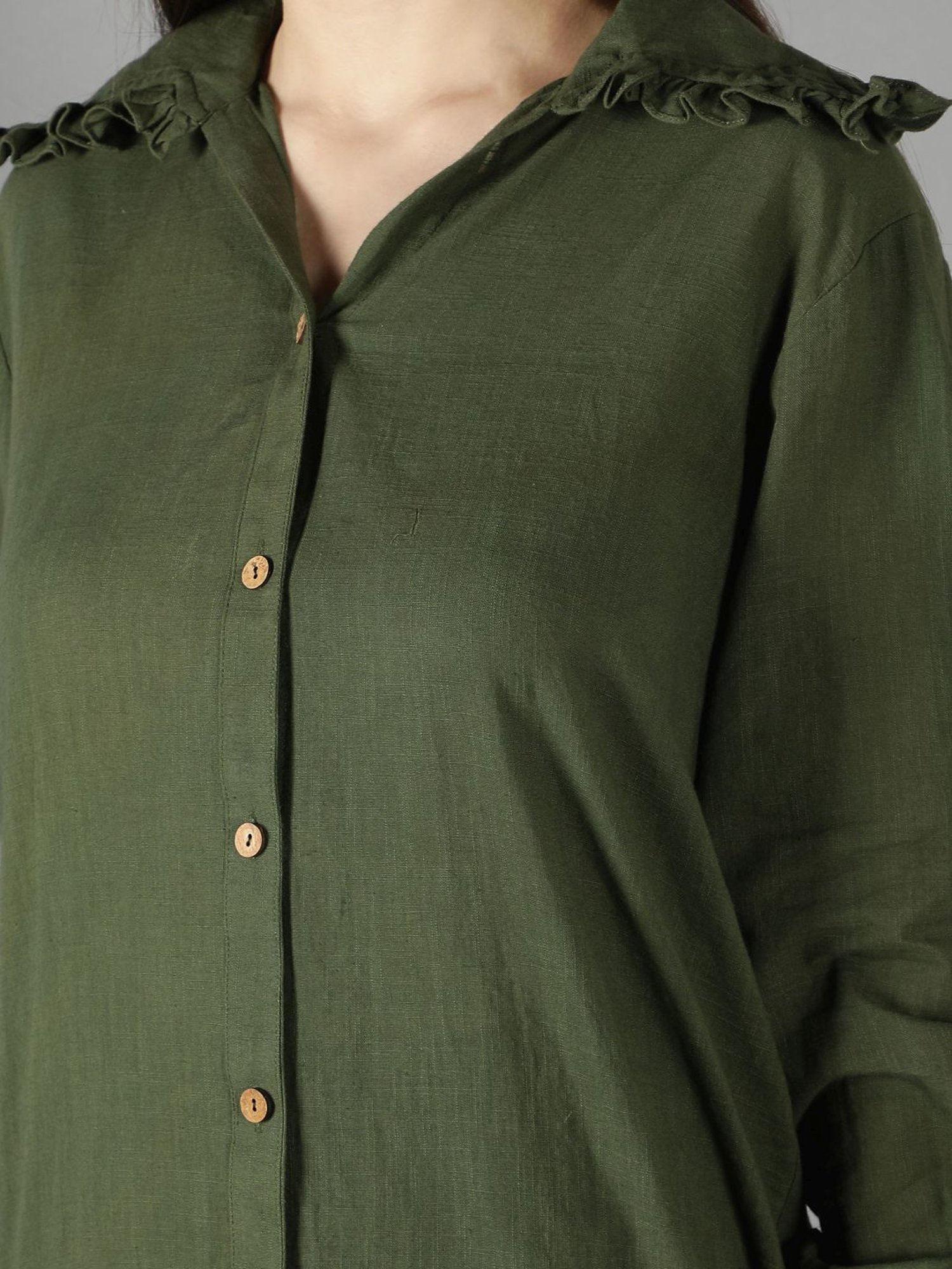 KAORI BY SHREYA AGARWAL Green Cotton Co-Ords Set