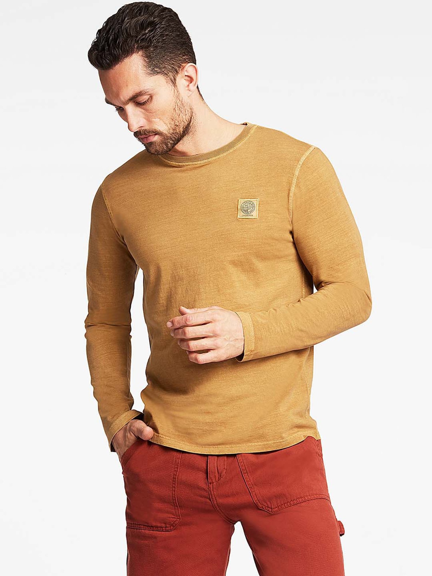 Lindbergh Mustard Crew T-Shirt