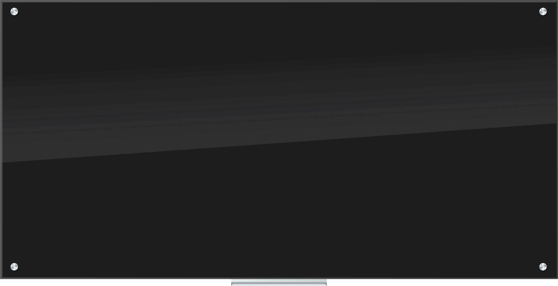 U Brands Glass Dry Erase Board 70 x 35 Inches Black Surface Frameless 172U00-01