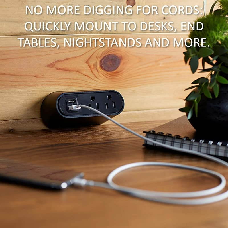 Power Strips Desktop USB Power Center Power Strip Black WMC220BK