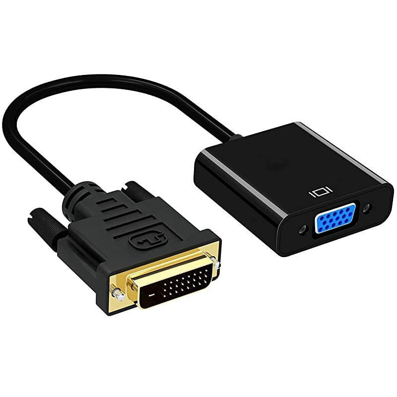 HDMI to VGA  GoldPlated HDMI to VGA Adapter Male to Female Compatible for Computer Desktop Laptop PC Monitor Projector HDTV Chromebook Raspberry Pi Roku Xbox and More Black
