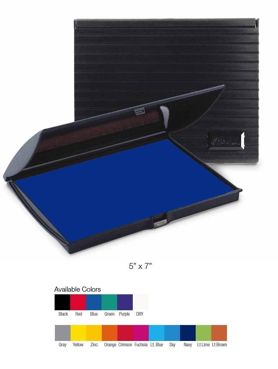 Infusion 5" x 7" Large Stamp Ink Pad for Rubber Stamps, Your Go To Large Stamp Ink Pad for Bright Color, Even Coverage and Durability, Blue Stamp Pad