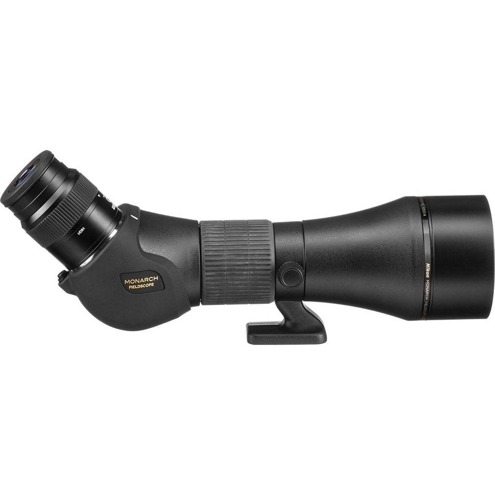Nikon Monarch 20-60x82 ED Spotting Scope (Angled Viewing) with Nikon Retractable Rangefinder Tether & Binocular Harness Bundle