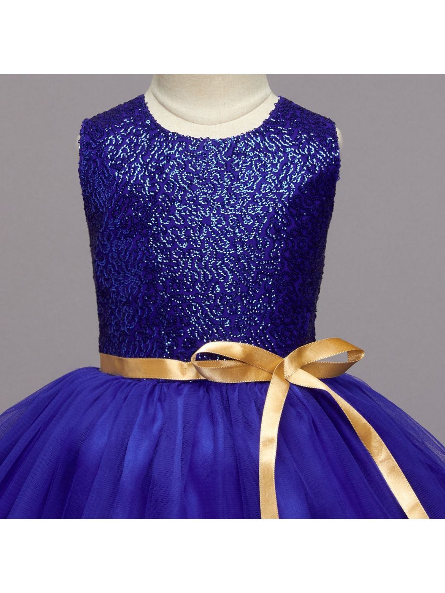 The Magic Wand Kids Blue Embellished Dress