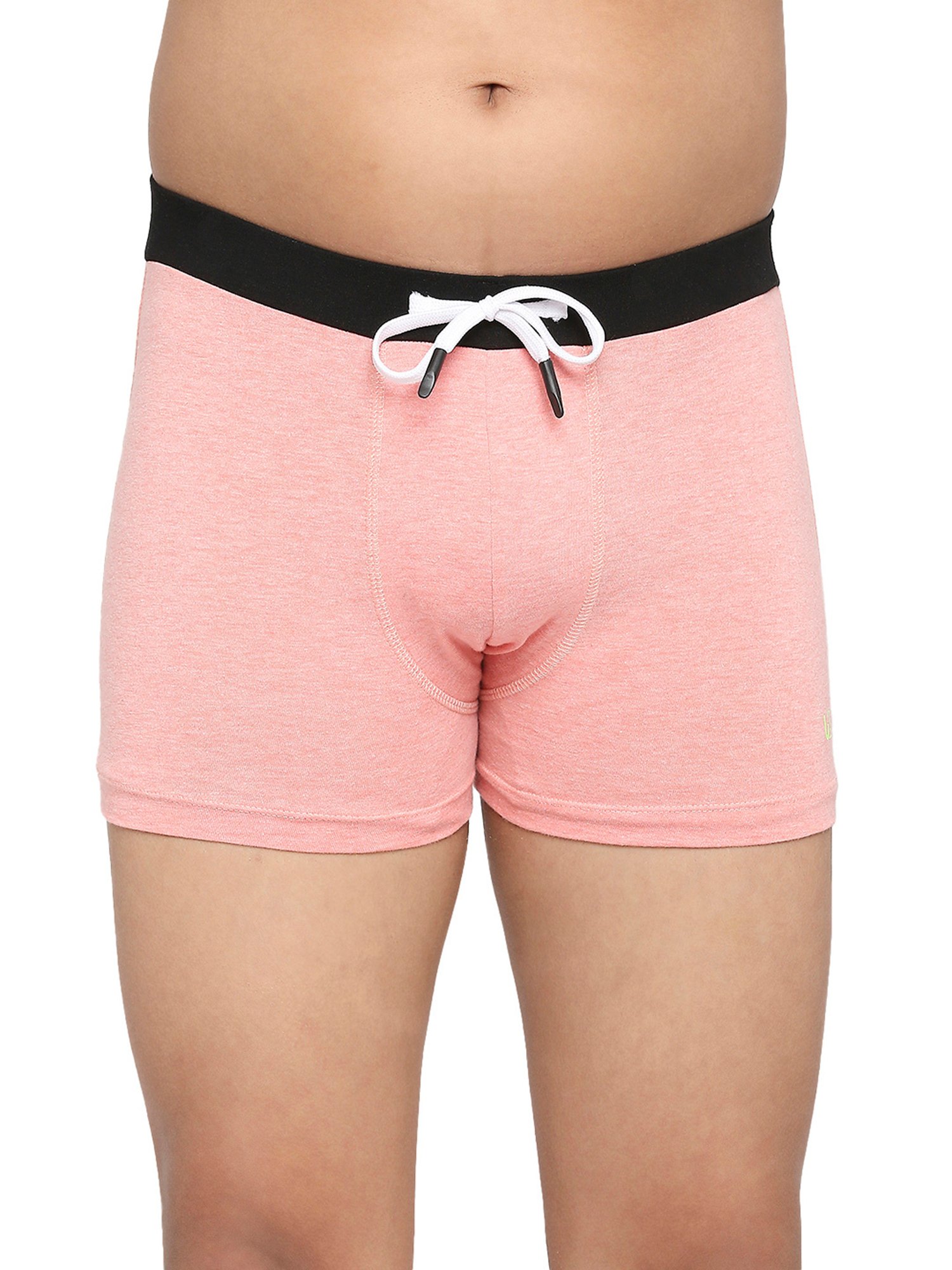 Frenchie Kids Grey & Pink Solid Trunks (Pack Of 2)
