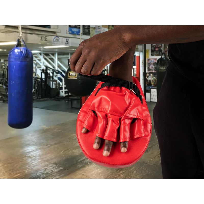 Mind Reader Boxing Mitt, Set of 2 Mitts, Red/Black