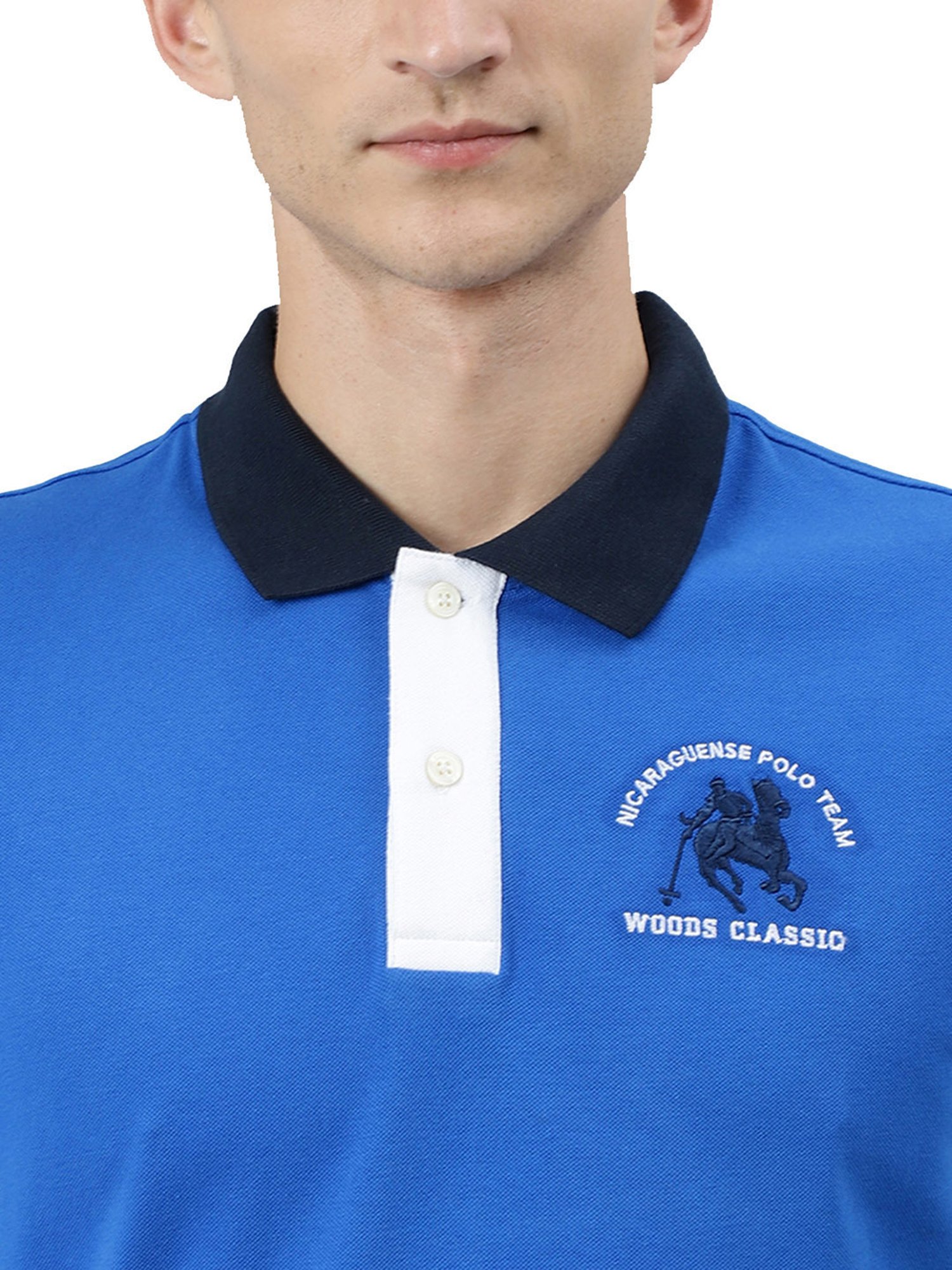 Woods Blue Polo T-Shirt