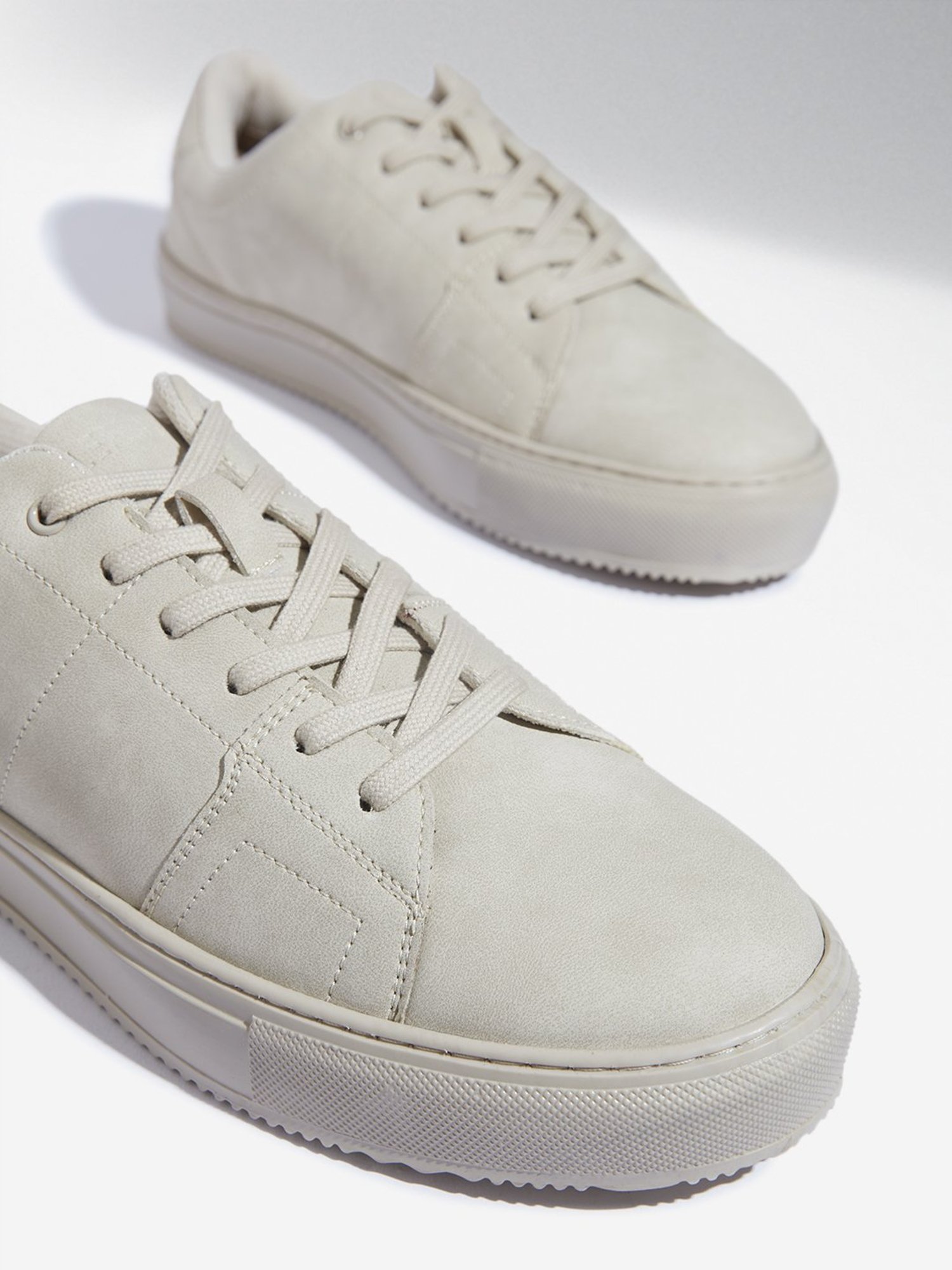 SOLEPLAY by Westside Beige Platform Sneakers