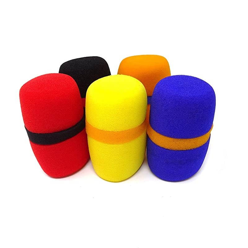 5PCS Handheld Foam Microphone Windscreen for Stage Home Bar Interview Conference