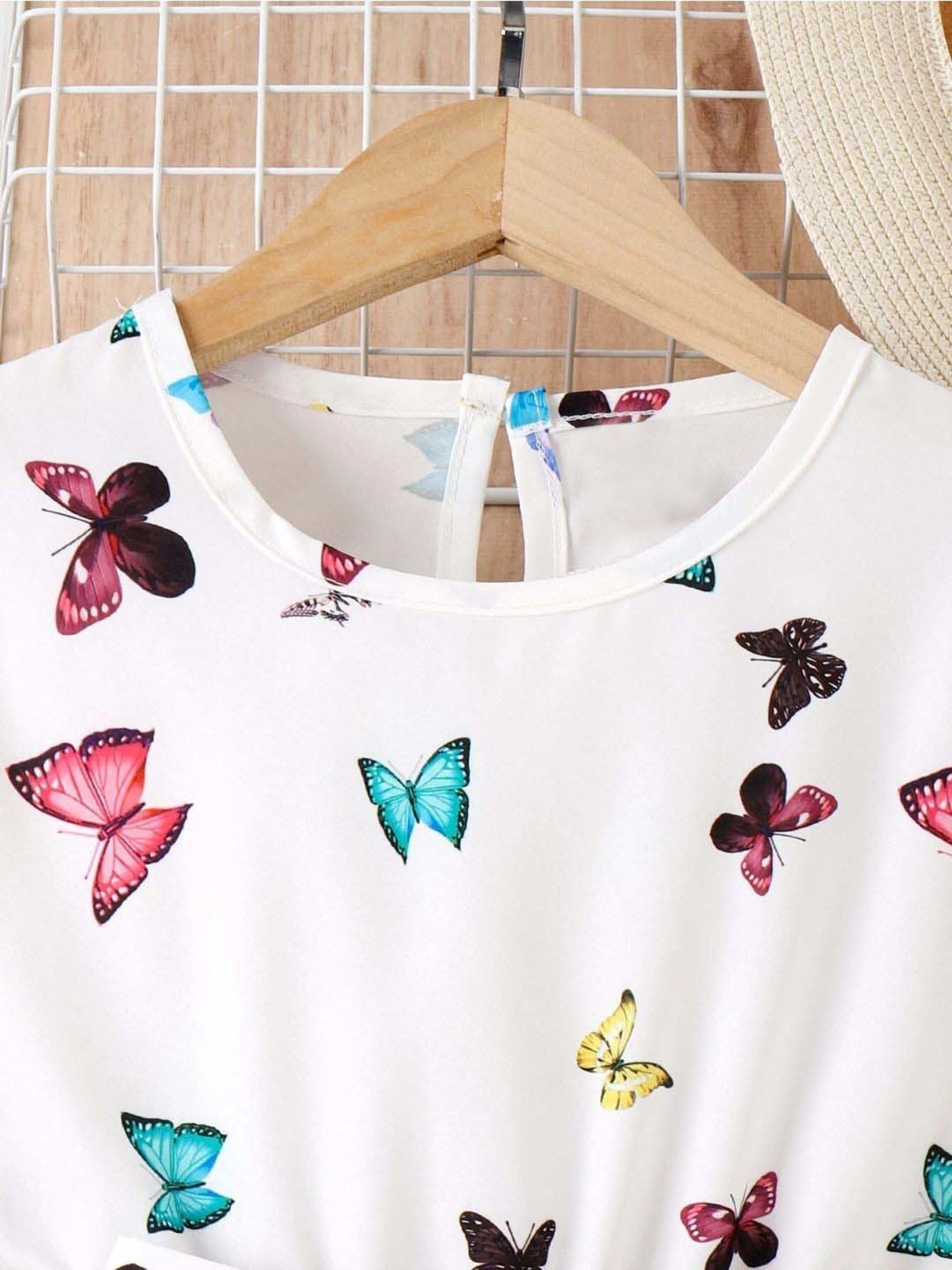 Bolly Lounge Girls Smoke White Floral Dress