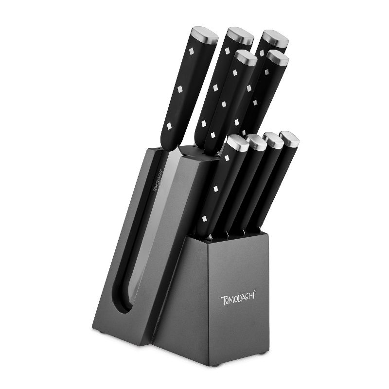 Tomodachi Diamonds Gunmetal - 10pc Knife Block Set, Titanium