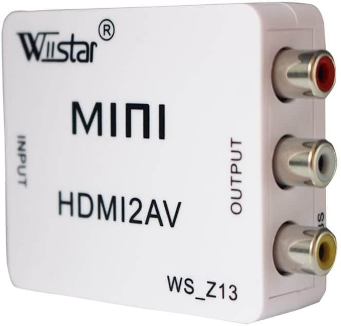 Mini HDMI to AV 3RCA CVBS Composite Video Audio Converter Adapter Support PAL/NTSC for Xbox PS3 PS4 TV STB VHS VCR Camera DVD