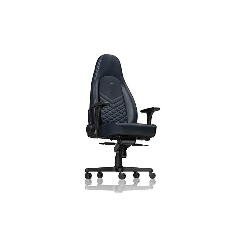 ICON Gaming Chair - Office Chair - Desk Chair - Real Leather - Midnight Blue/Graphite