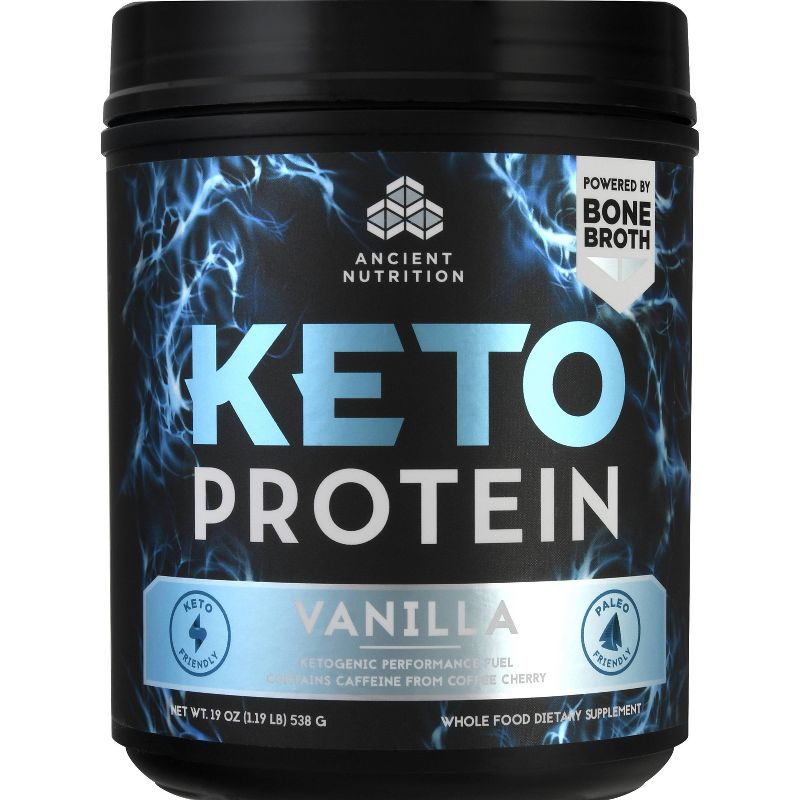Ancient Nutrition KetoPROTEIN Protein Powder - Vanilla - 18.7oz