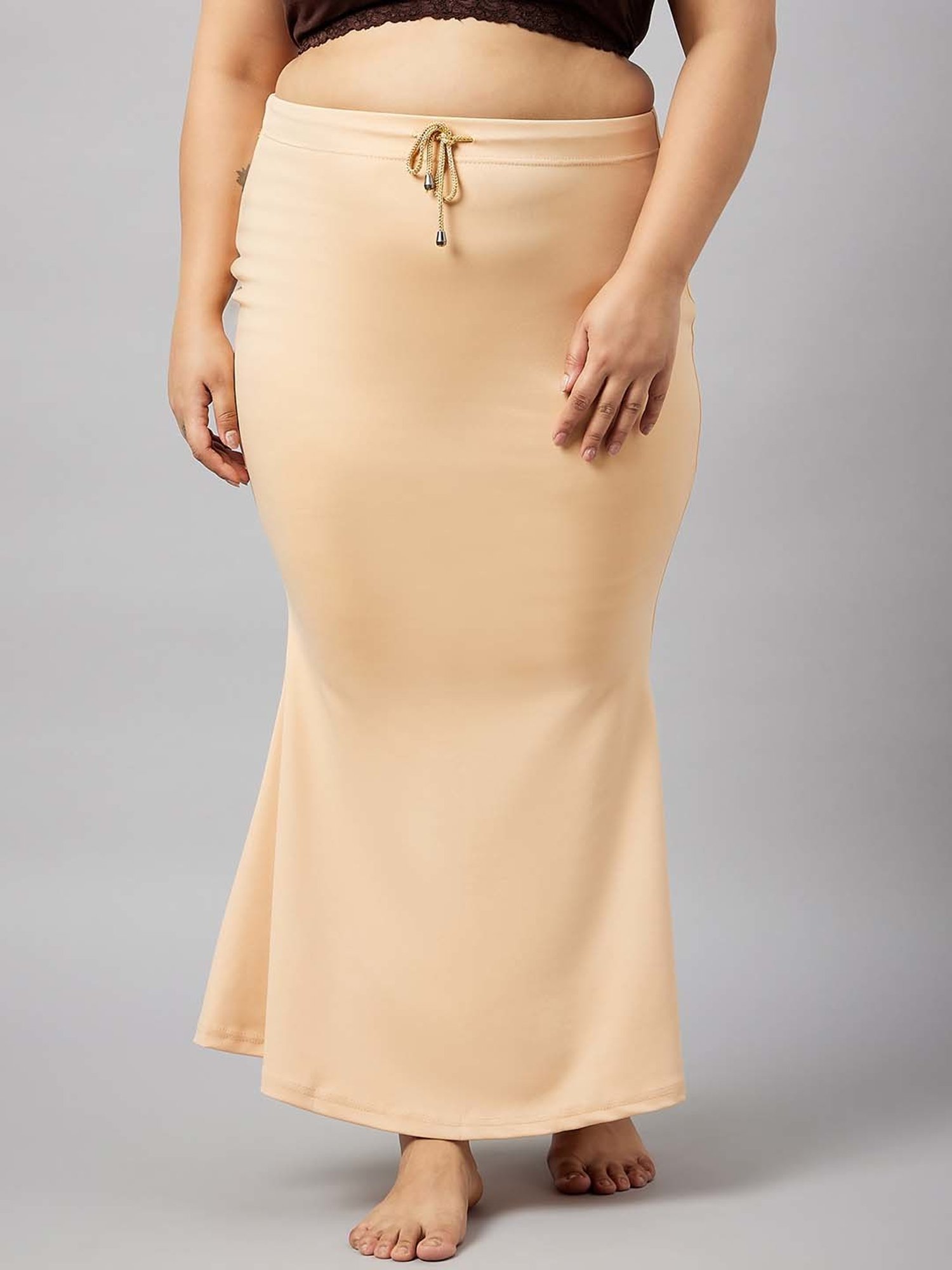 Secrets By ZeroKaata Black & White Plain Saree Shapewear - Pack Of 3