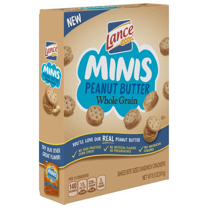 Lance Peanut Butter Whole Grain Mini Sandwich Crackers - 8.5oz