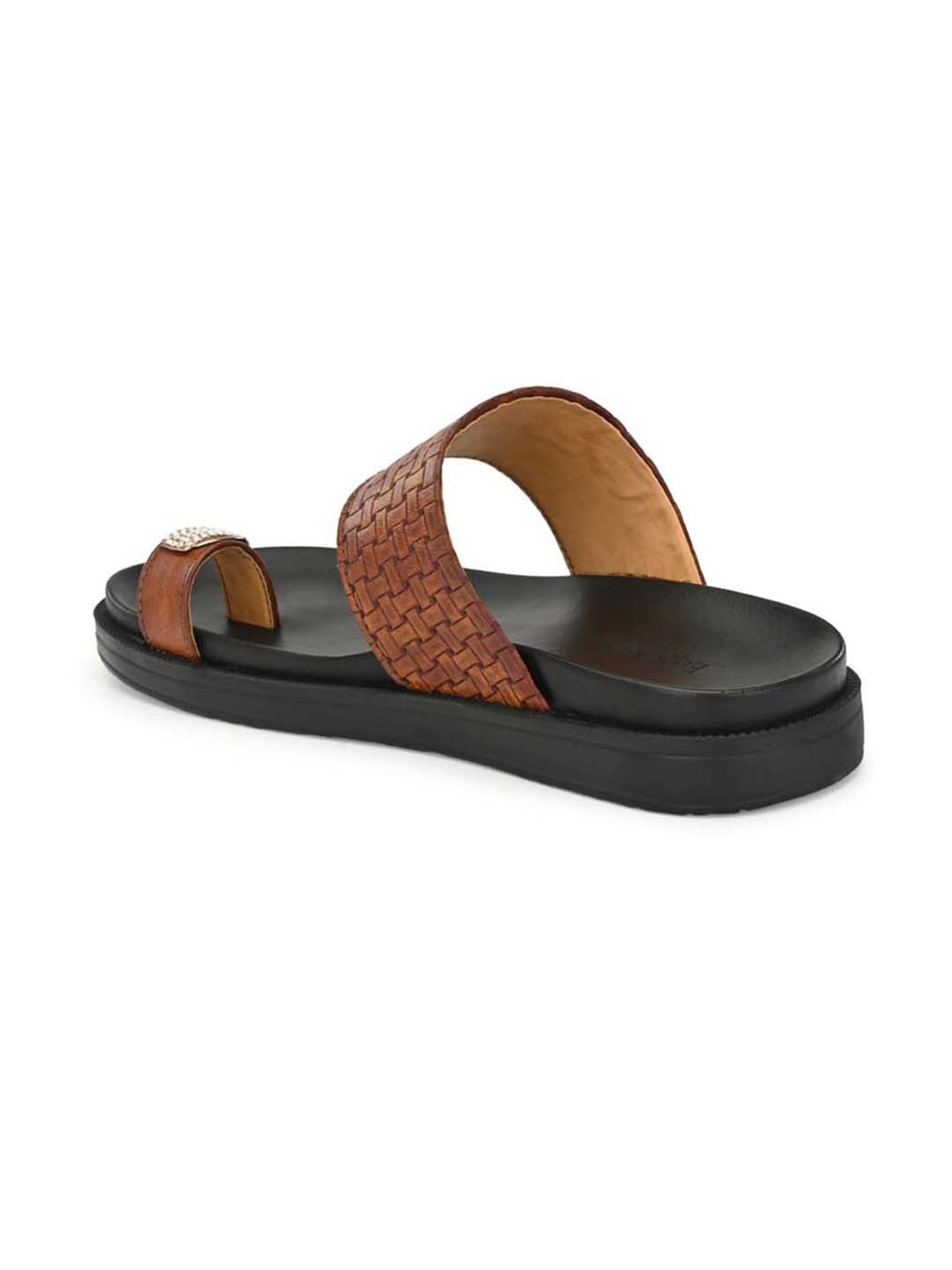 Eego Italy Men's Tan Toe Ring Sandals