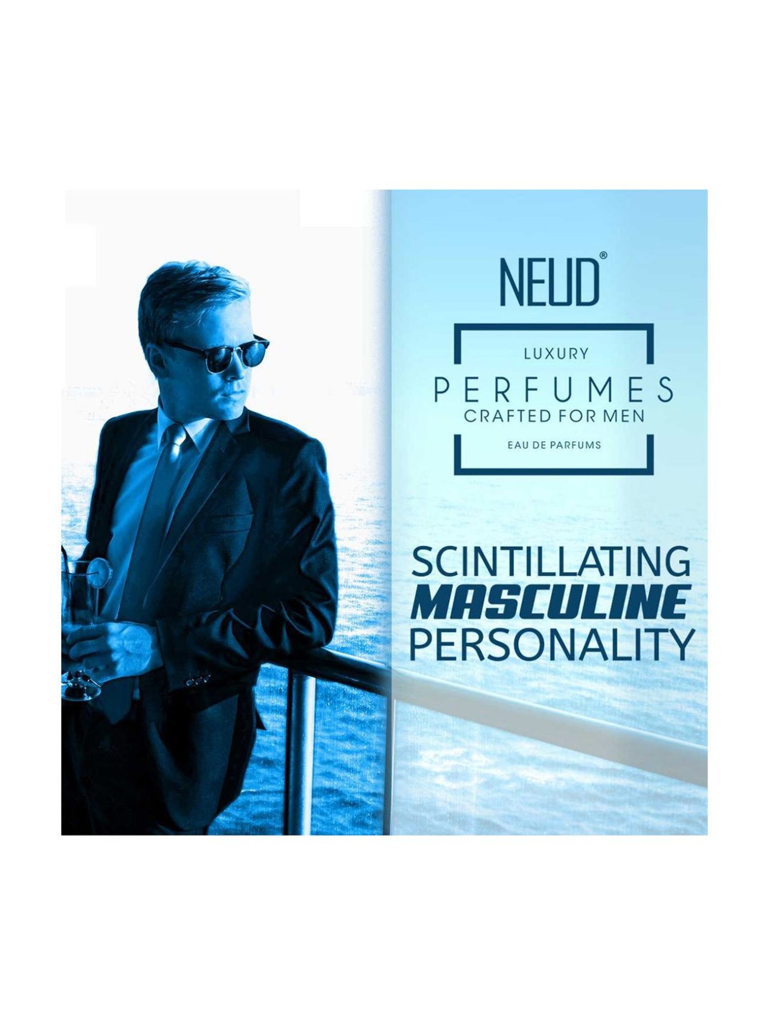 NEUD Luxury Perfumes for Men - 6 Vials x 10 ml Each (Pack of 1)