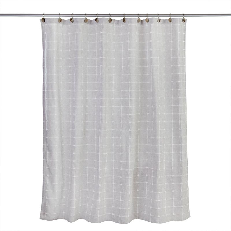 Windowpane Texture Shower Curtain Natural - SKL Home
