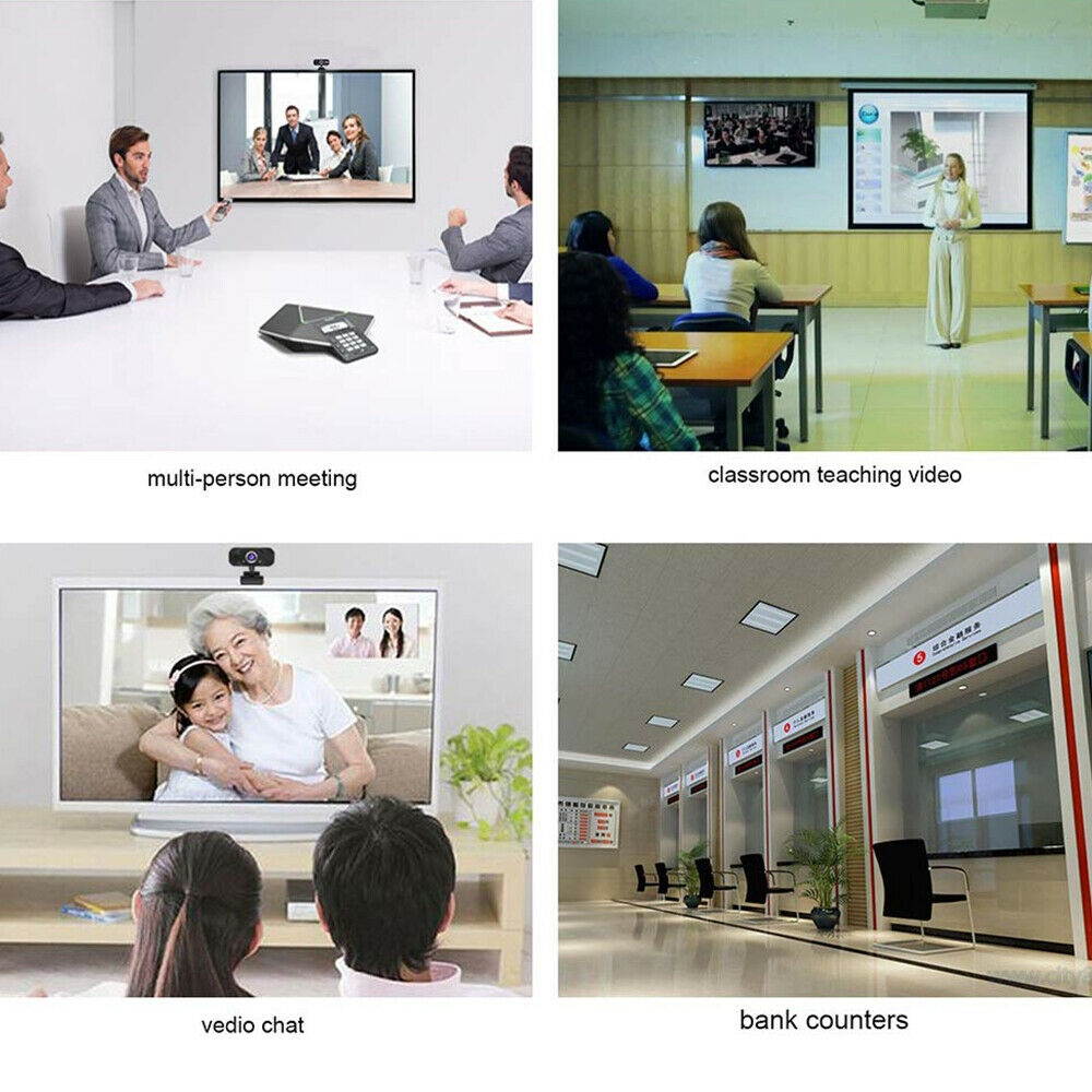 HD 1080P Webcam Mini Computer PC Web Camera with Microphone Rotatable Neck