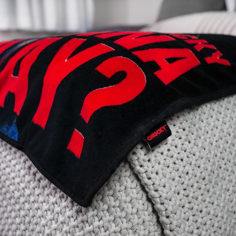 Silver Buffalo Child's Play Chucky Wanna Play 50x60 Inch Fleece Throw Blanket