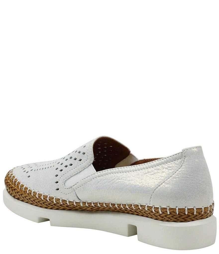 L'Amour Des Pieds Stazzema Perforated Leather Slip-On Oxfords