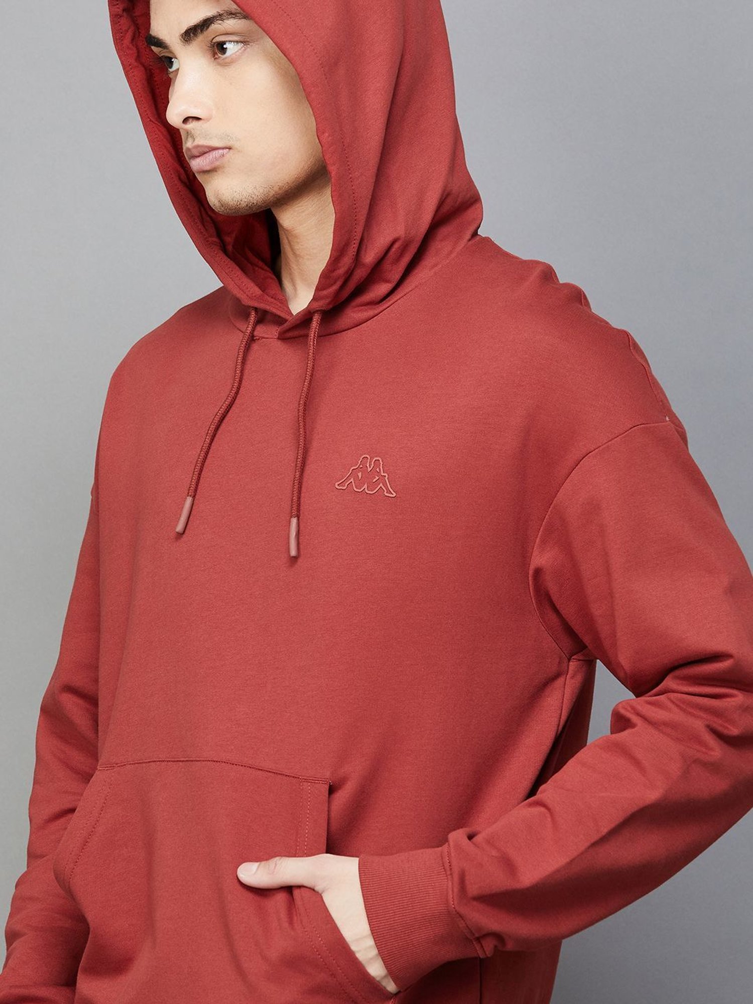 Kappa Rust Cotton Regular Fit Hooded Sweatshirt