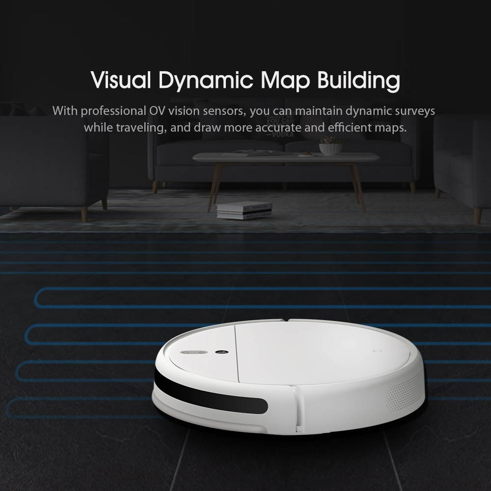 Xiaomi Mijia 1C Robot Vacuum Cleaner 2500Pa Suction Home Sweeper 2400mAh Battery Sweeping Mopping Cleaner APP Remote Control 100-240V
