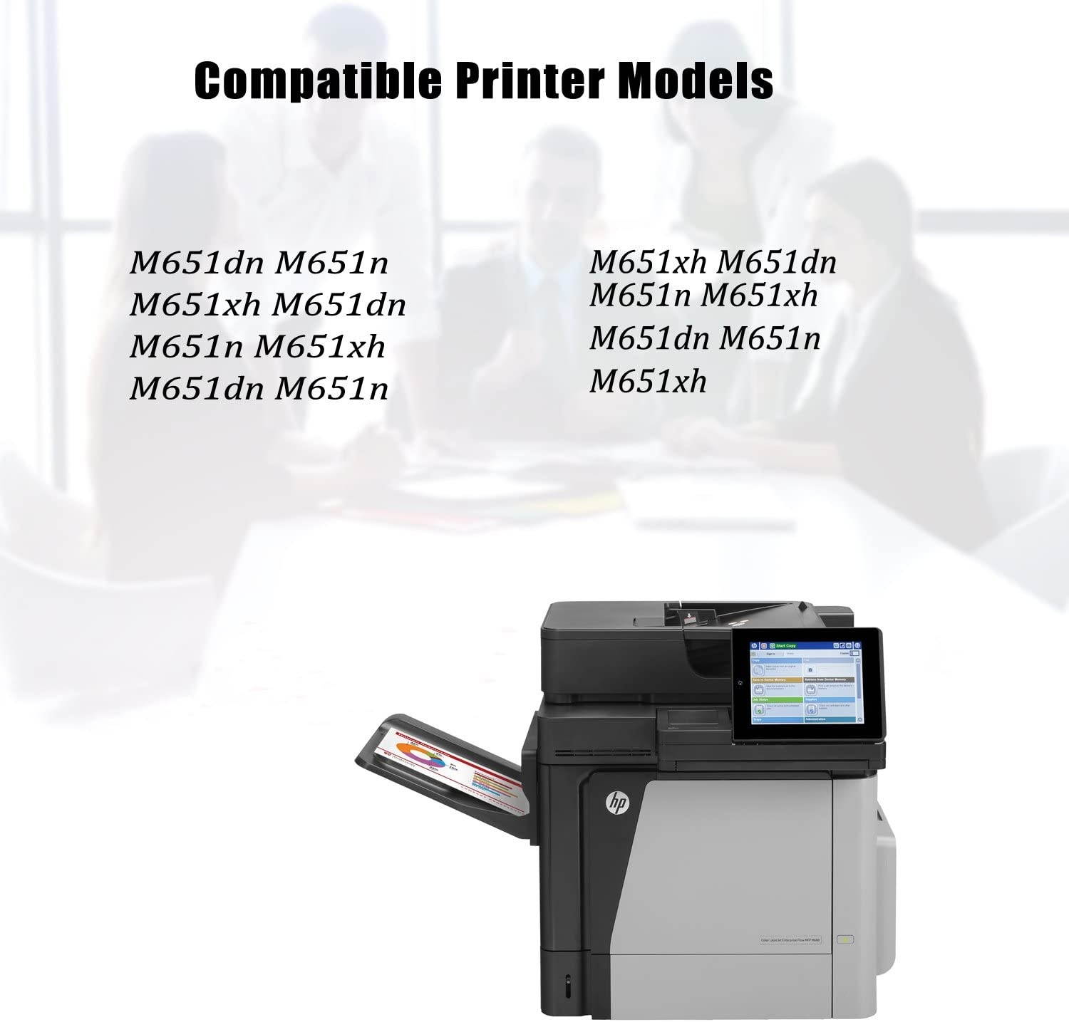 NYT Compatible Toner Cartridge Replacement for HP CF330X CF331A CF332A CF333A (HP 654X & 654A) for HP Laserjet M651, M651N, M651DN, M651XH (Black, Cyan, Magenta, Yellow, 4-Pack)