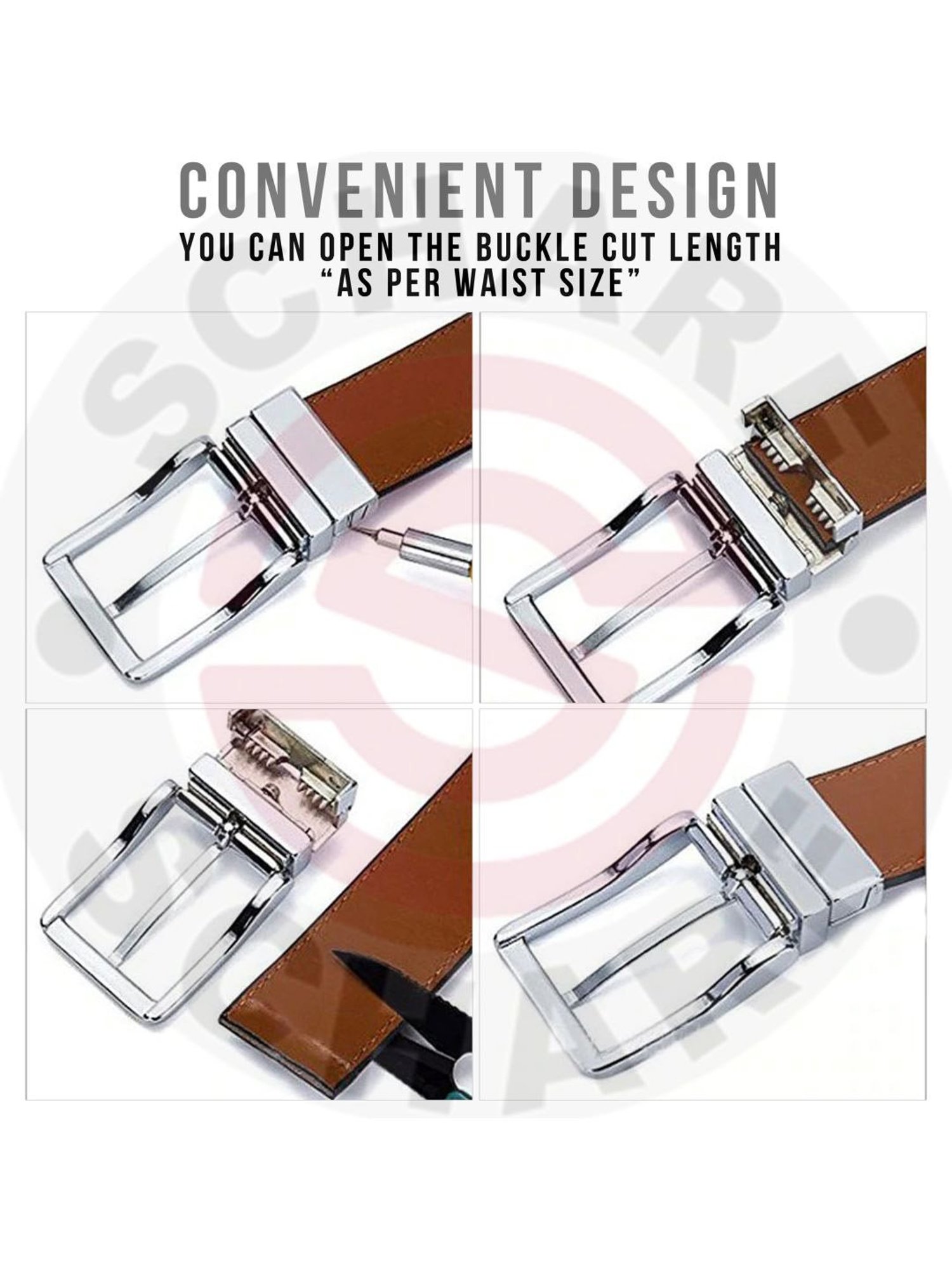 SCHARF Reversible Vegan Leather Belt's for Men