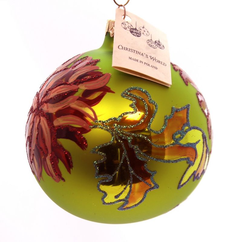 Christina's World Mums On Fire Ball Ornament Flower Spring  -  Tree Ornaments
