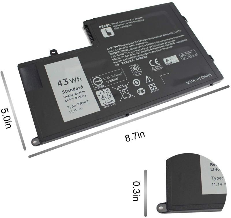 43WH TRHFF P39F P49G Notebook Battery for Dell Inspiron 15 5000 Series 15-5547 5547 5548 5545 5542 N5547 N5447 5447 5445 5448 i5547-3750sLV Latitude 14-3450 15-3550 0PD19 1V2F6 DL011307-PRR13G01 P51G