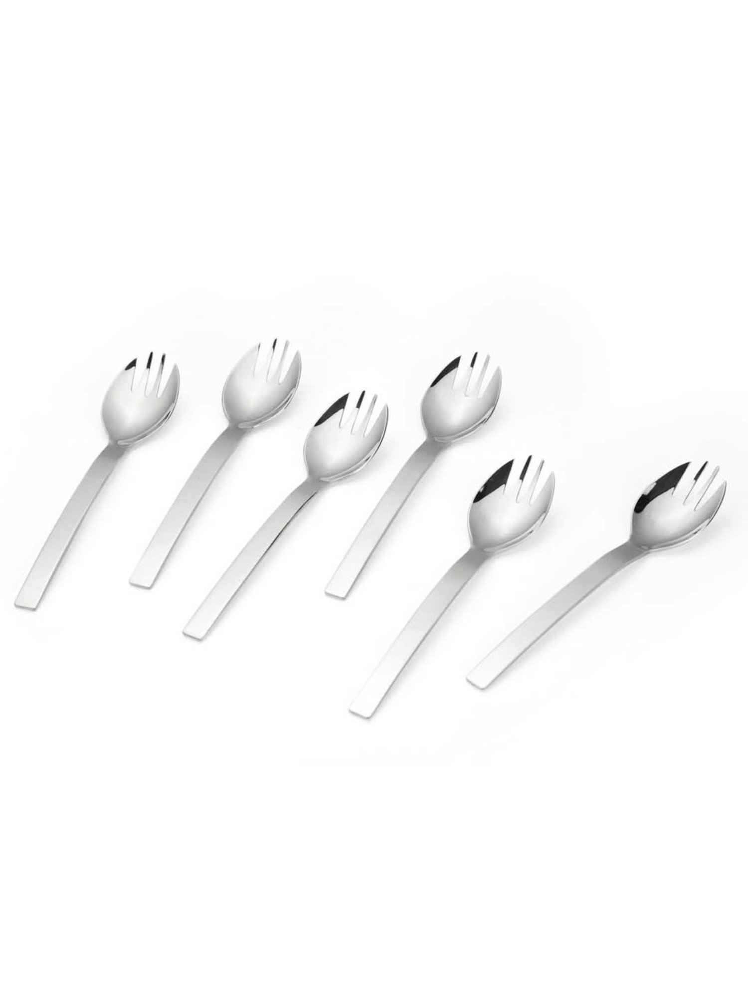 FnS Solo Silver Stainless Steel Spork - Set of 6