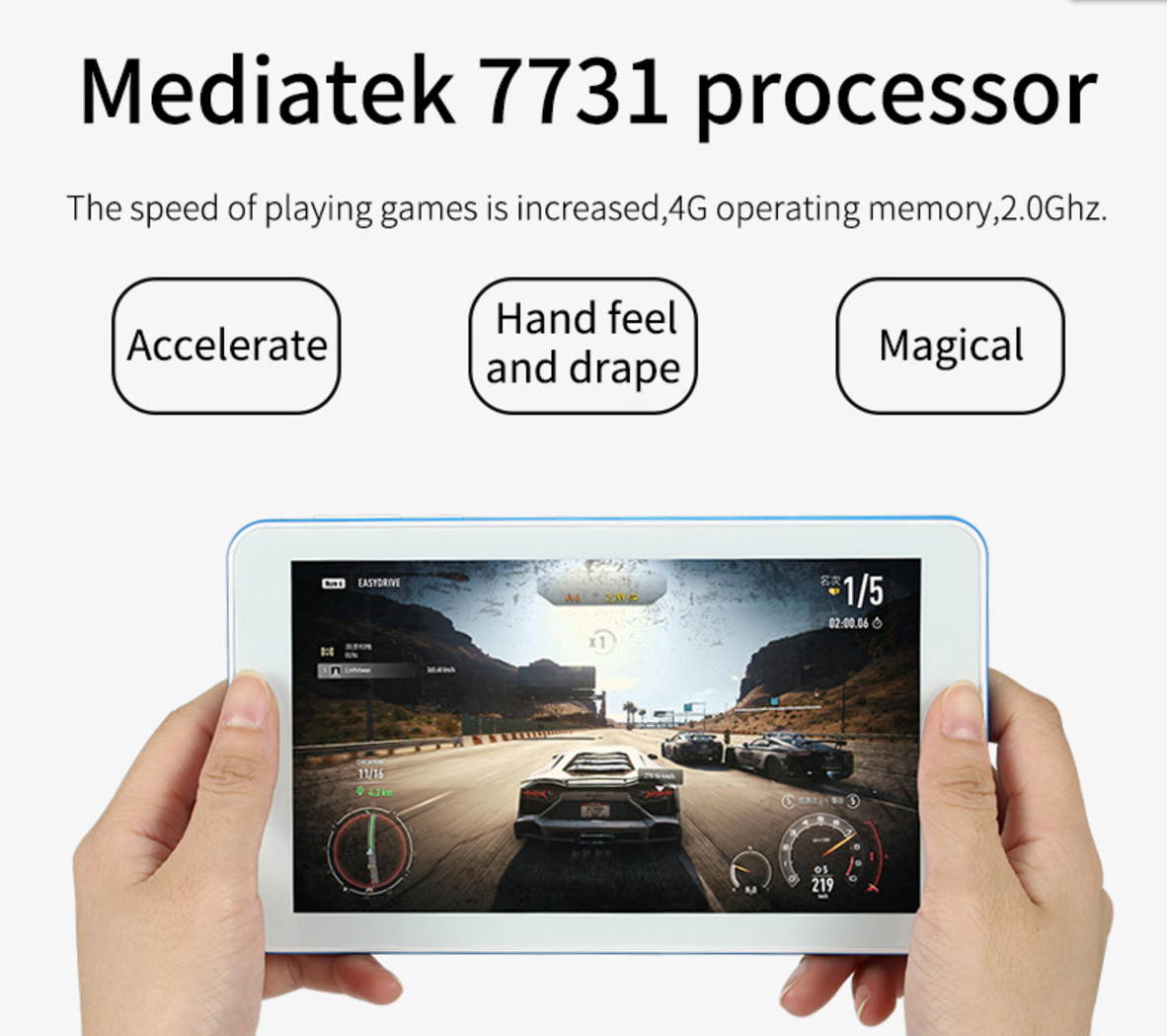 7" Quad Core 3G Phablet, Android Phone Tablet, Android 6.0, 1024 x 600 IPS Screen, Dual Camera, Unlocked GSM w/Dual Sim Card Slot, 2G/3G Phablet 4GB Storage