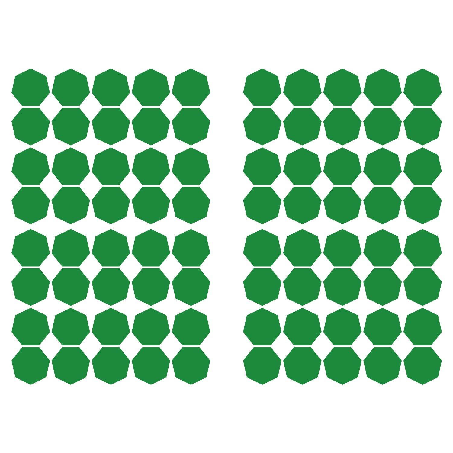 LiteMark 1 Inch Yellow Removable Heptagon Decals - Pack of 160