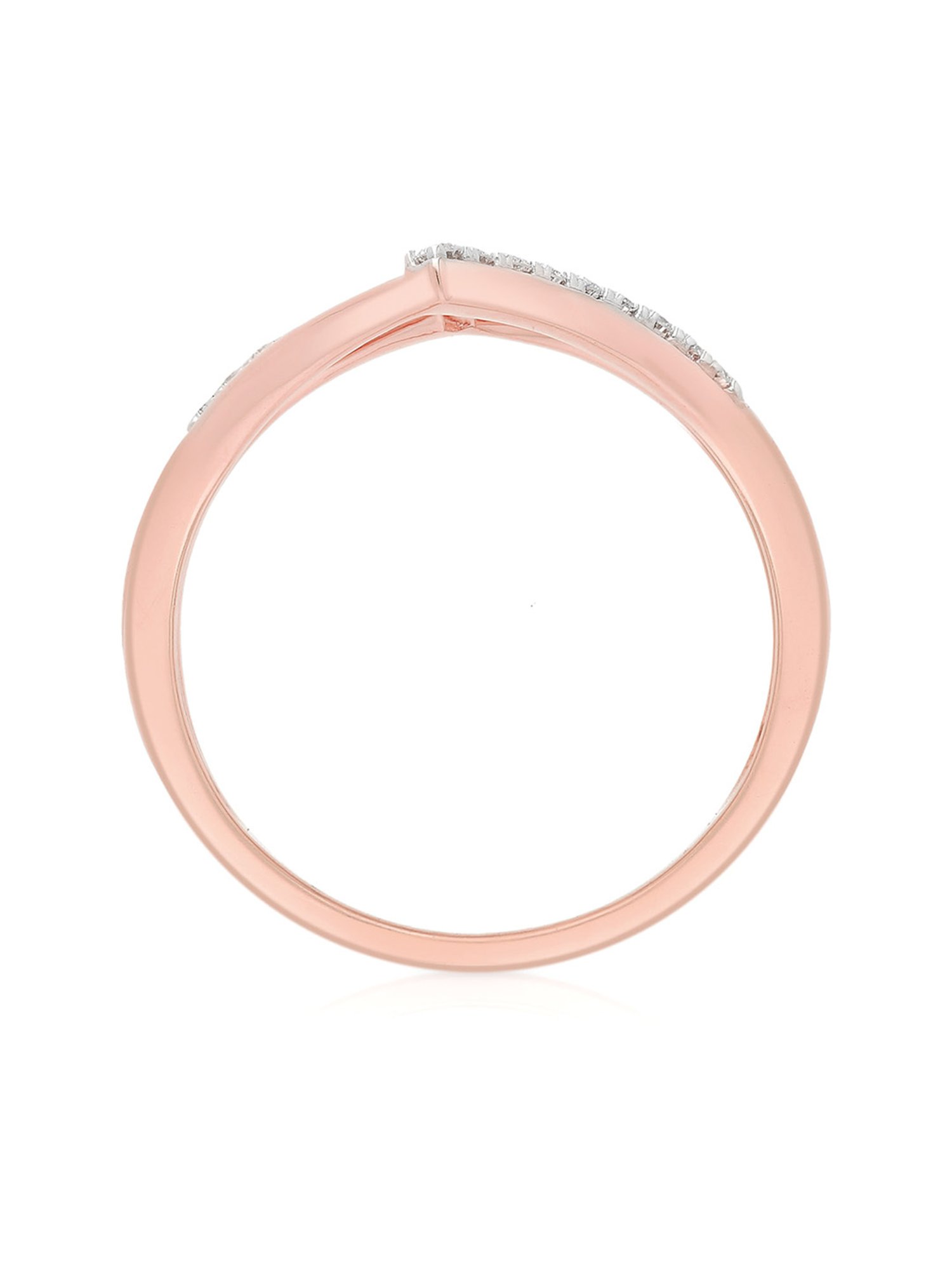 Mia By Tanishq Nature's Finest 14k Yellow Zigzag Treasures Gold Diamond Ring