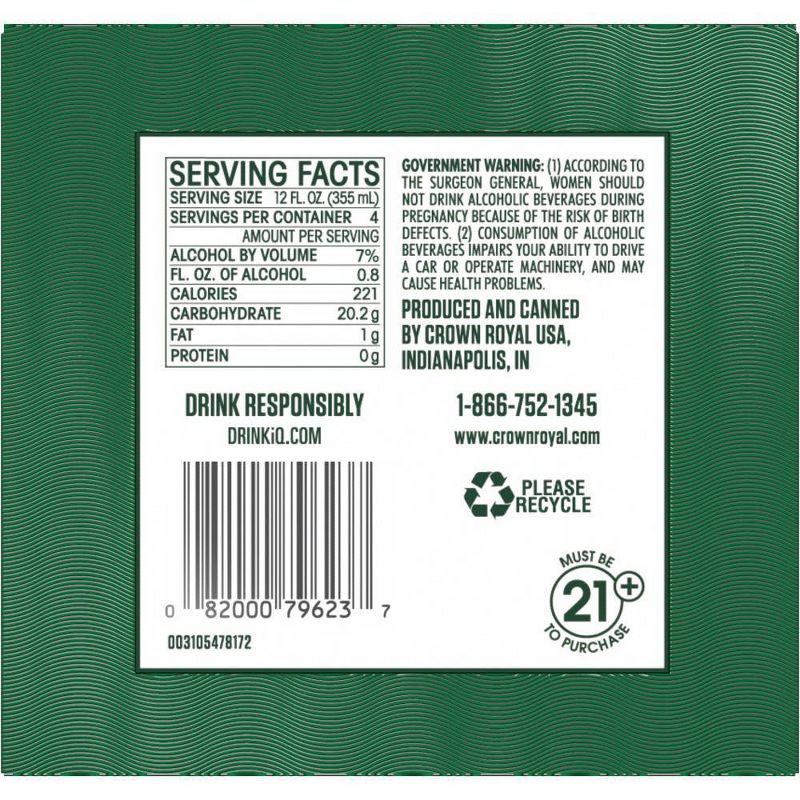 Crown Royal Washington Apple Whisky Cocktail - 4pk/12 fl oz Cans