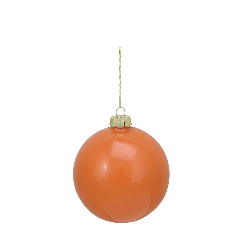 Raz Imports 4" Glass Ball Christmas Ornament - Orange