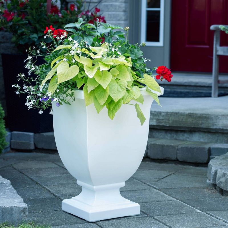 26" Square Augusta Tall Planter White - Mayne