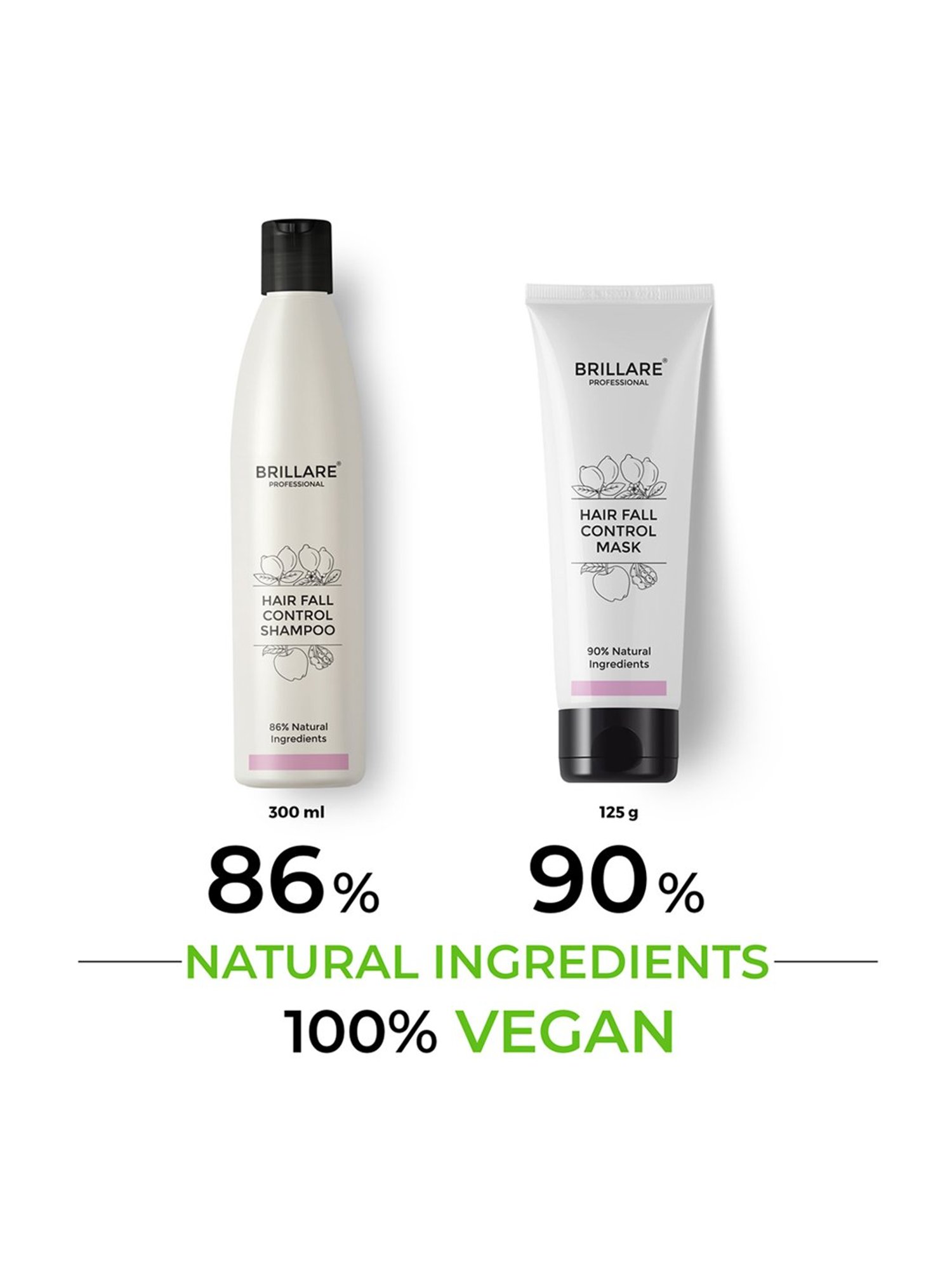 Brillare Hair Fall Control Shampoo & Hair Fall Control Mask Combo