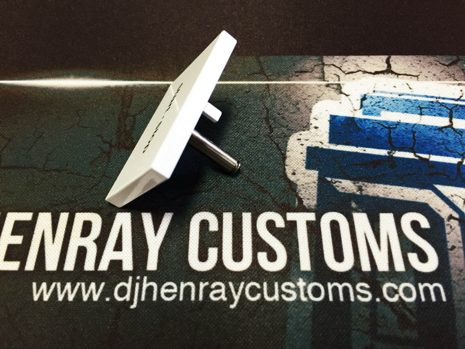 technics 1200 start stop button aluminum white powder coat laser etched text blk