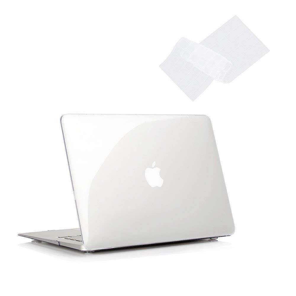 MacBook Pro 15 Case 2011/2010/2009 Release A1286, Ruban Hard Case Shell Cover and Keyboard Skin Cover for Apple MacBook Pro 15 Inch with CD-ROM - Crystal Clear